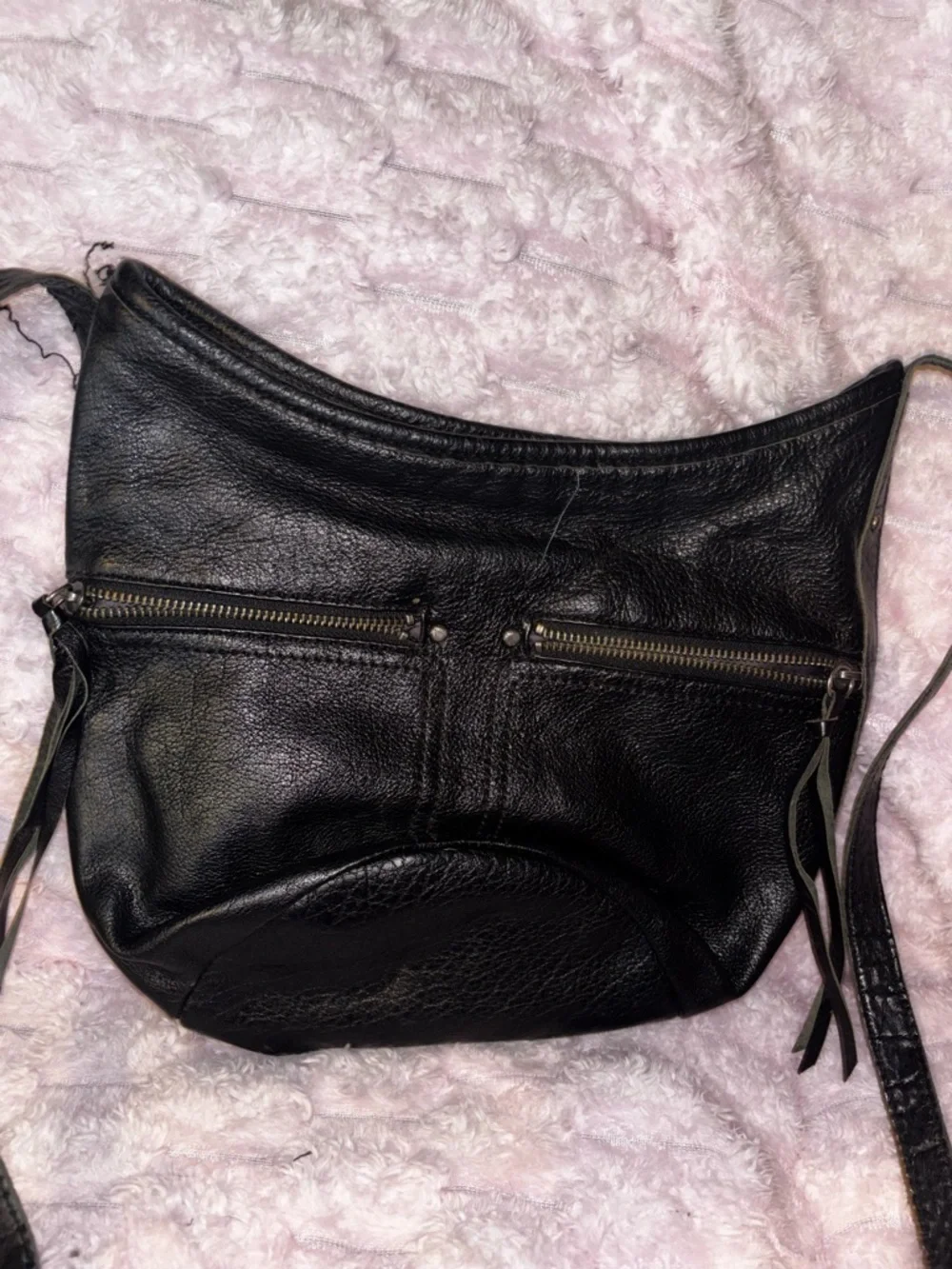 The Sak Black Leather Crossbody Bag